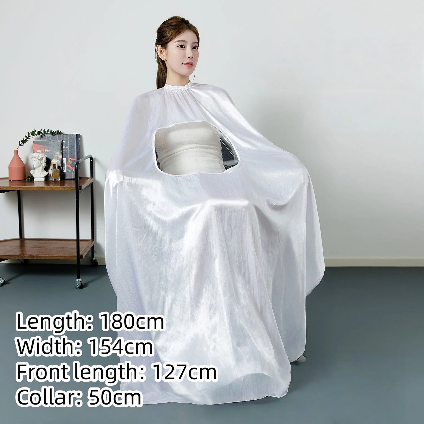 Large Size Hair Salon Hair Cutting Wrap Long Sleeve Hairdresser Robe Anti Hair Gown Barber Hairdressing Cloak Barbershop Apron