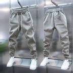 Men's Pants - Solid Color Casual Pants, Sweatpants