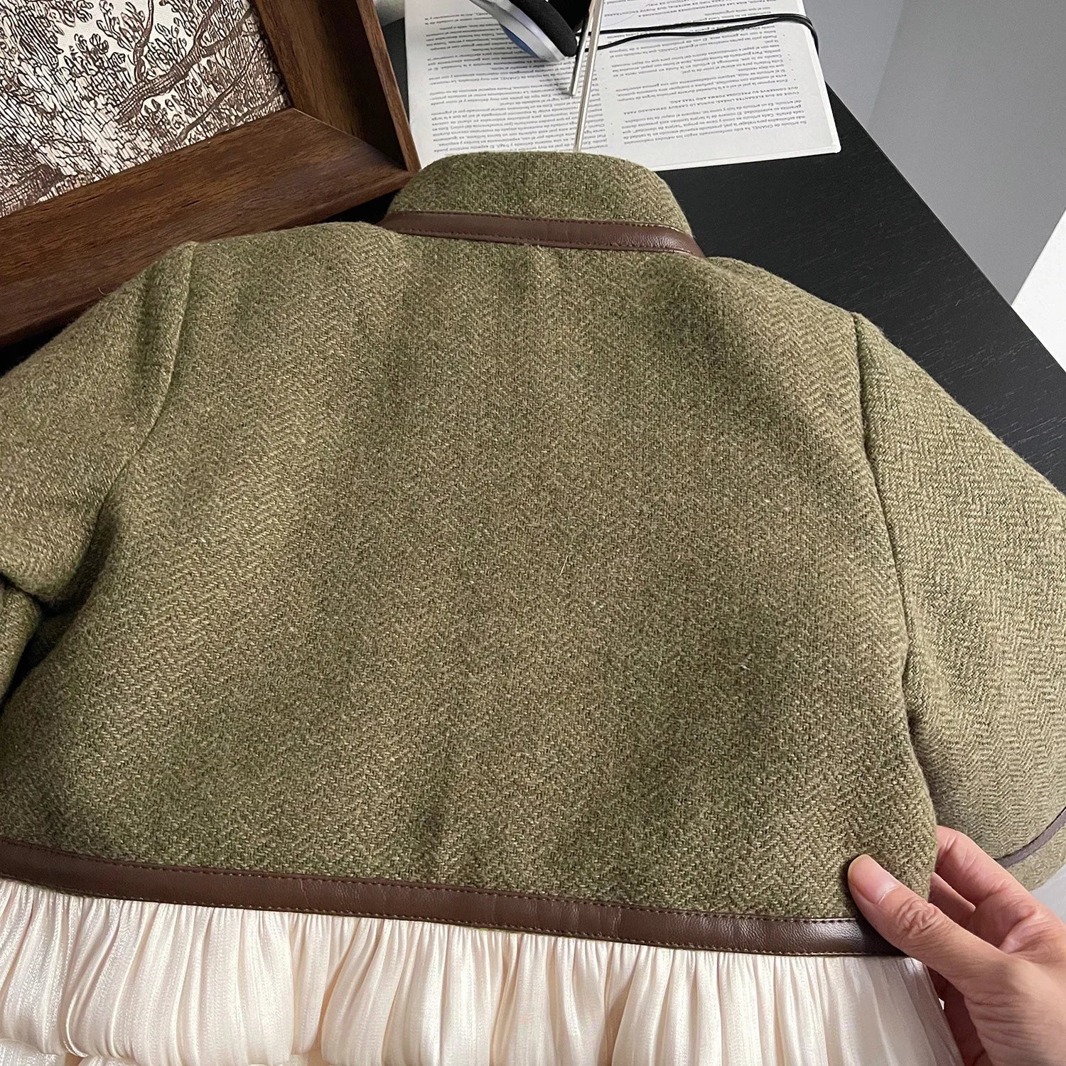 Girls Sets New Autumn and Winter Clothing Korean Children Temperament Top Coat Solid Color Skirt Two Piece Childrens Sets