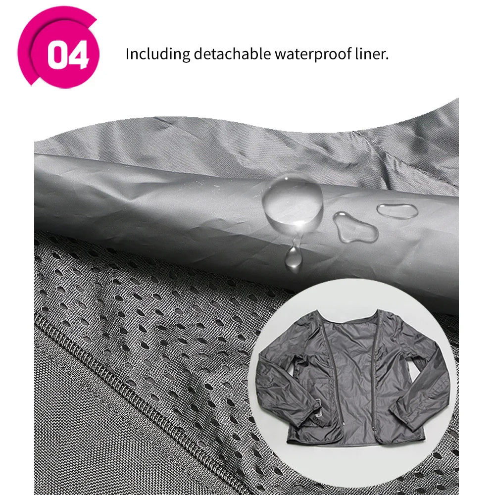 Woman Lady Girl Motorcycle Jacket Summer Breathable Motorbike Armor Coat with 5pcs Protective Pads and Waterproof Liner JK-52