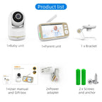 5 Inch Baby Monitor 3x Zoom PTZ Cam APP+monitor Dual Control WIFI Electronic Baby Sitter Two Way Audio Night Vision Baby Phone