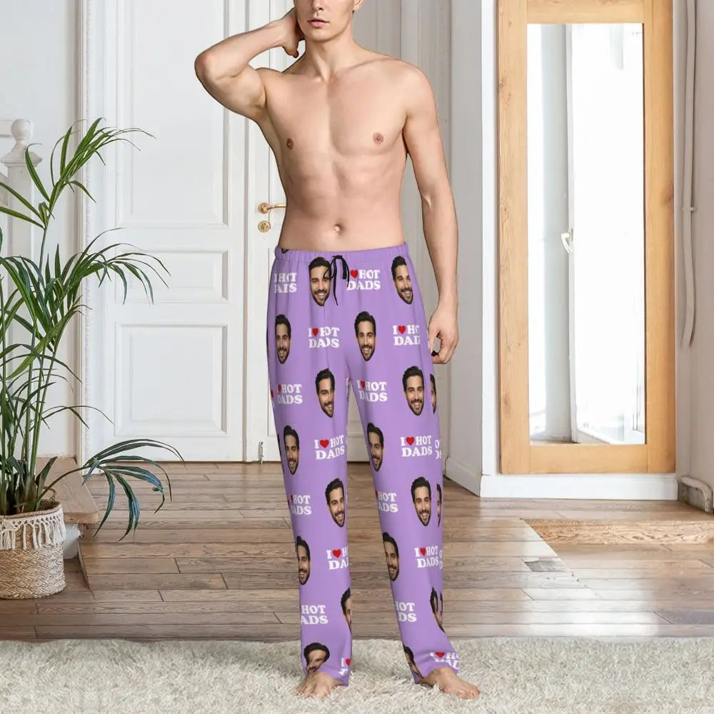 I Love Hot Moms Custom Pajama Pants