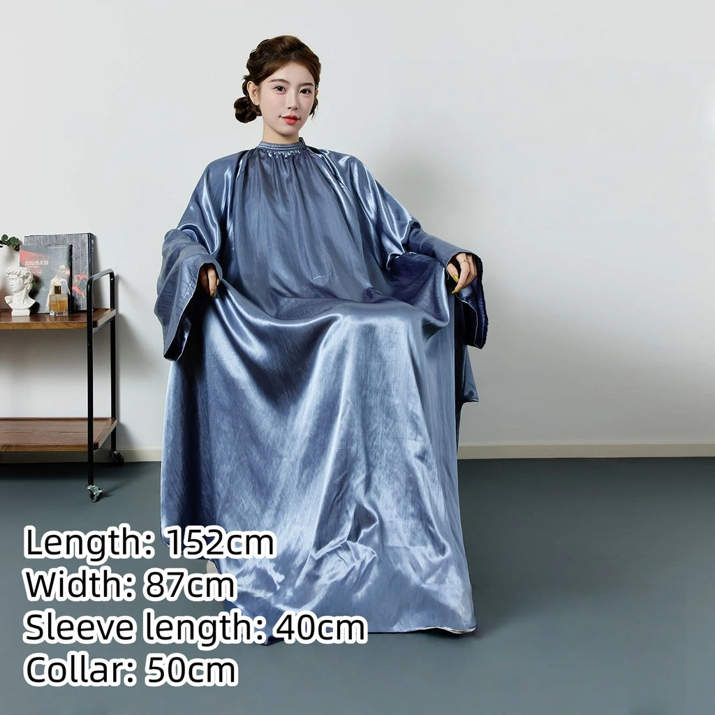 Large Size Hair Salon Hair Cutting Wrap Long Sleeve Hairdresser Robe Anti Hair Gown Barber Hairdressing Cloak Barbershop Apron