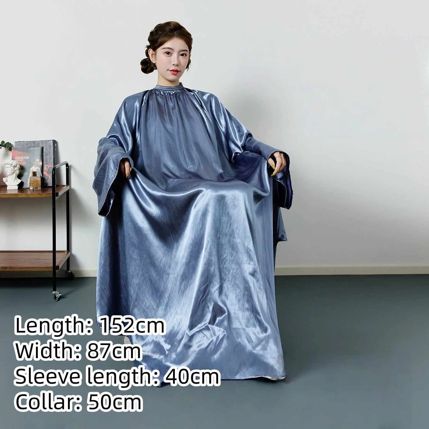 Large Size Hair Salon Hair Cutting Wrap Long Sleeve Hairdresser Robe Anti Hair Gown Barber Hairdressing Cloak Barbershop Apron