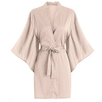 Salon Client Gown Robes Cape Hair Salon Hair Cutting Smock for Clients Kimono Style Black Hairdressing Cape Client Smock