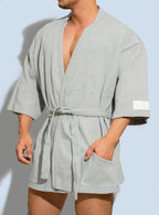 Men's Bathrobe Fashion Basic Modal Comfortable 100% Cotton Pajama Male Casual Home Bath Robes