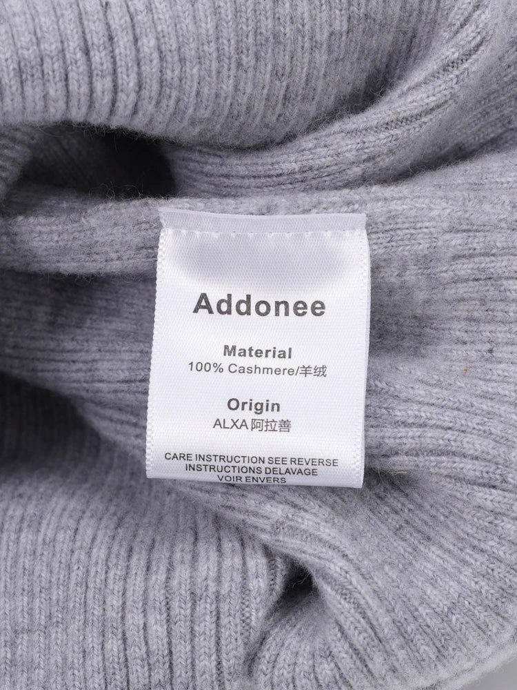 Men's Sweater Pullover Autumn Winter Sweater Warm Clothing 100% Cashmere Business Long Sleeve Classic Quality Mock Neck Knit Top