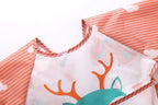 Baby Boys Girls Burp Cloth Banana Bibs for1-3Year Long Sleeve Scarf Waterproof Toddler Art Smock Feeding Bib Apron Pocket Infant