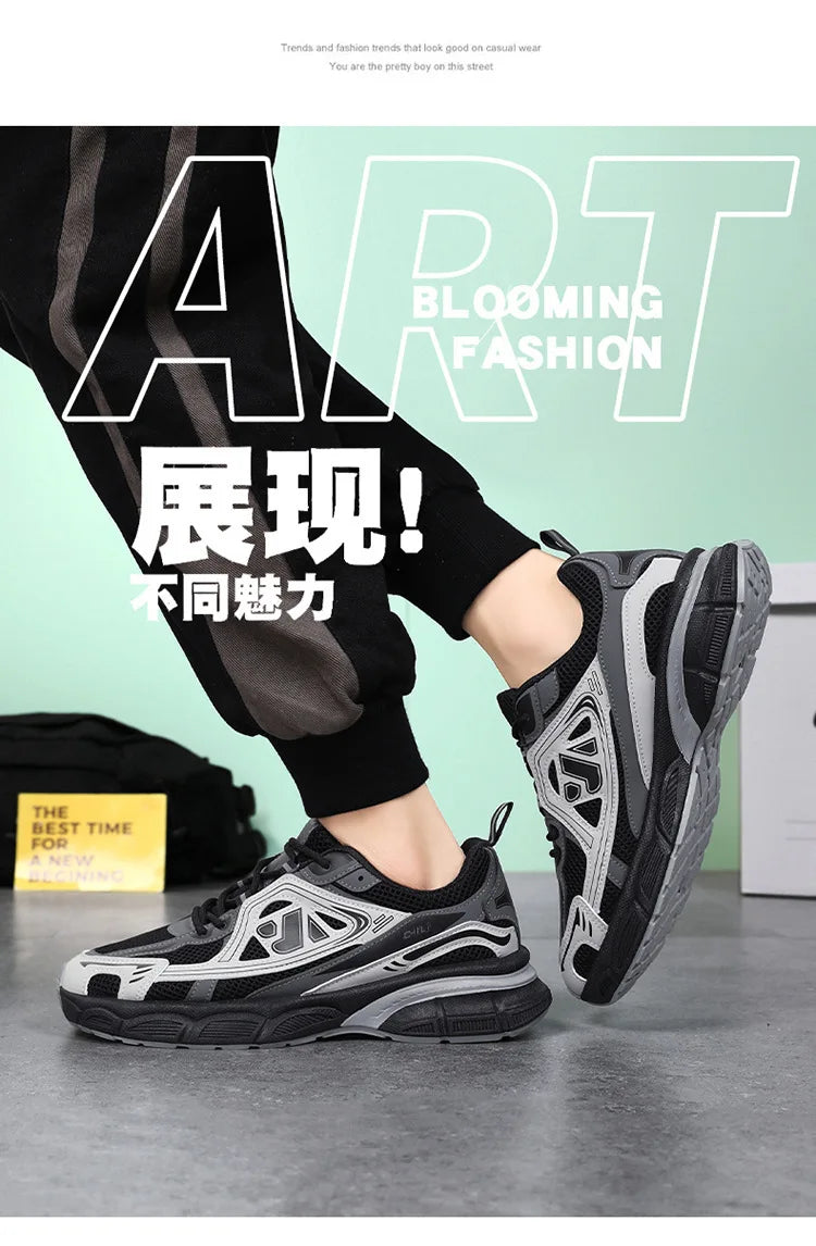 Men's Shoes Fashion Outdoor Casual Shoe Lace Up Platform Sneakers Comfort Running Shoes for Men Training Shoes Tenis Masculino