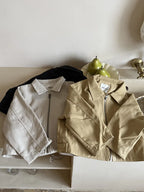 2025 Autumn New Children Long Sleeve Pu Leather Coat Fashion Girls Leather Jacket Solid Boys Lapel Zipper Jacket Kids Clothes