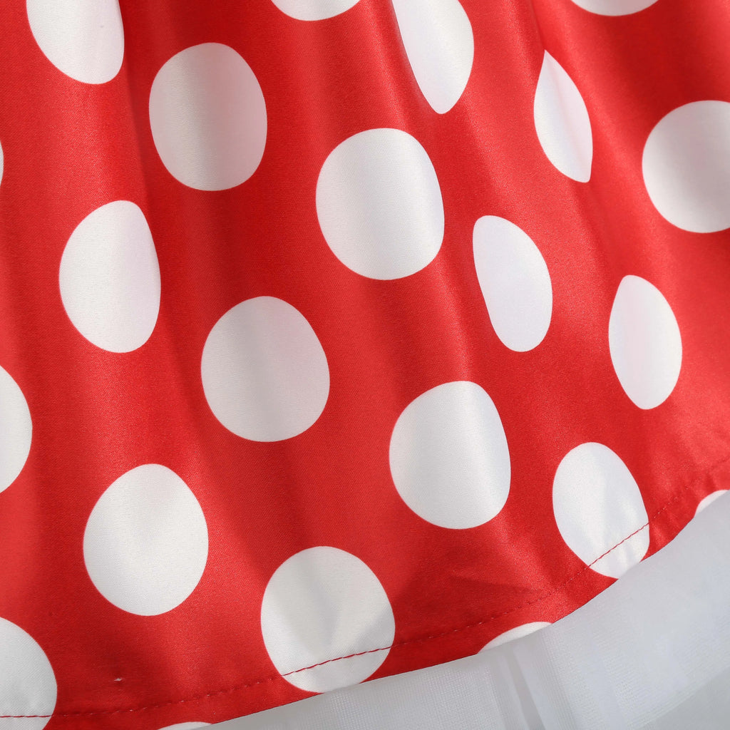 Girls' clothing, girls' baby clothes, skirt with bow and polka dot pattern, imitation show, Halloween party, exquisite clothing