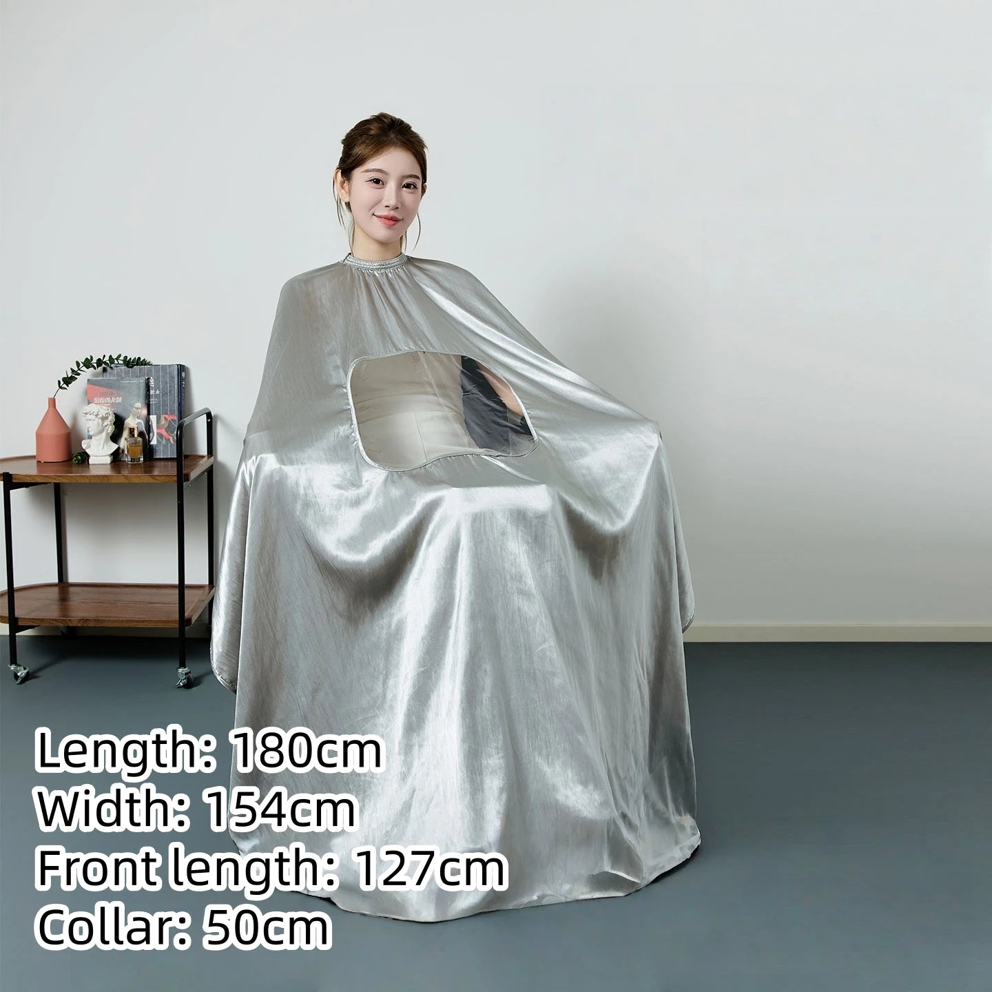 Large Size Hair Salon Hair Cutting Wrap Long Sleeve Hairdresser Robe Anti Hair Gown Barber Hairdressing Cloak Barbershop Apron