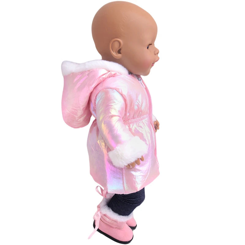 43 cm Doll Clothes Down Jackets Warm Coat for American Girl Doll Accessories Fashion New Baby Born Down Jackets Suit 18inch Doll