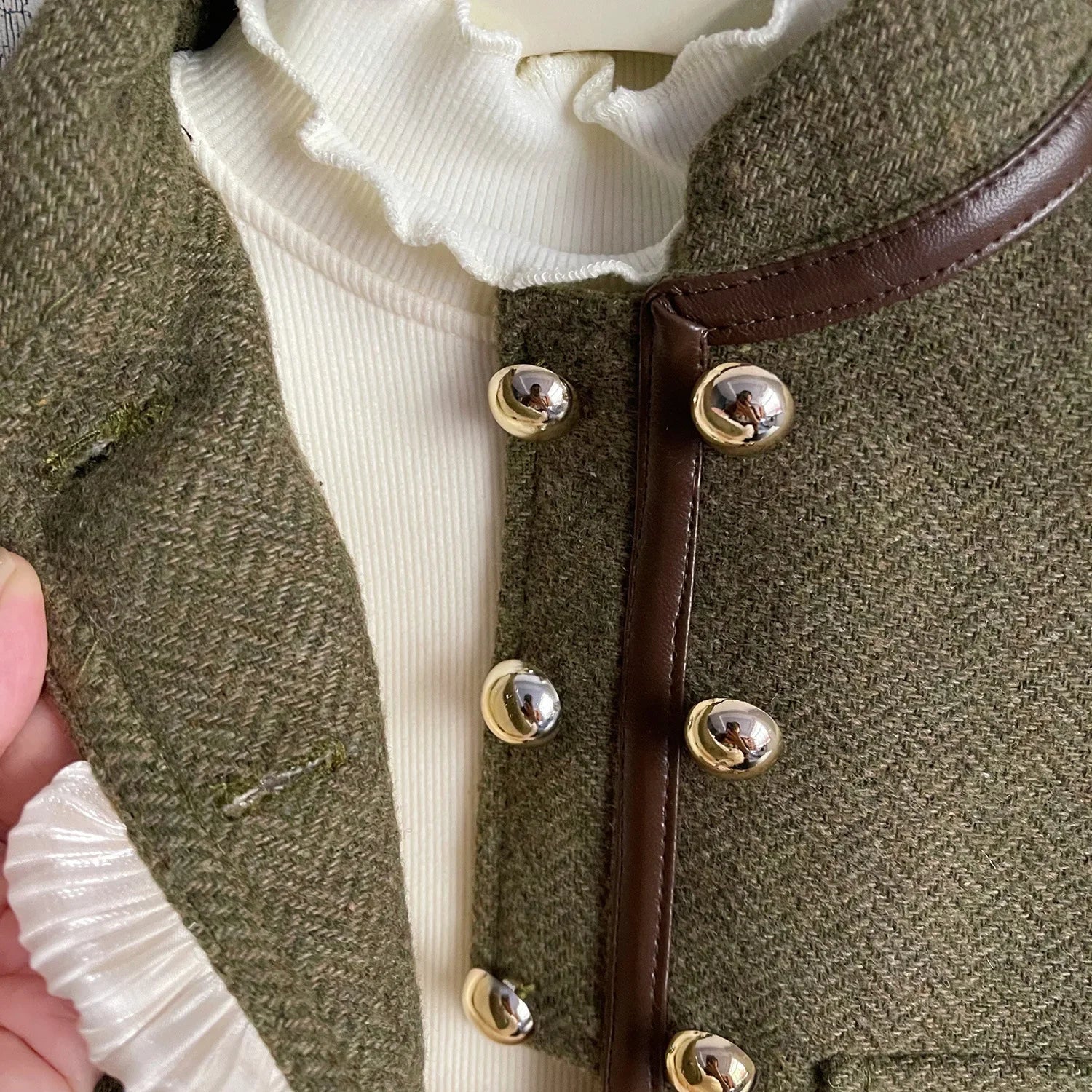 Girls Sets New Autumn and Winter Clothing Korean Children Temperament Top Coat Solid Color Skirt Two Piece Childrens Sets