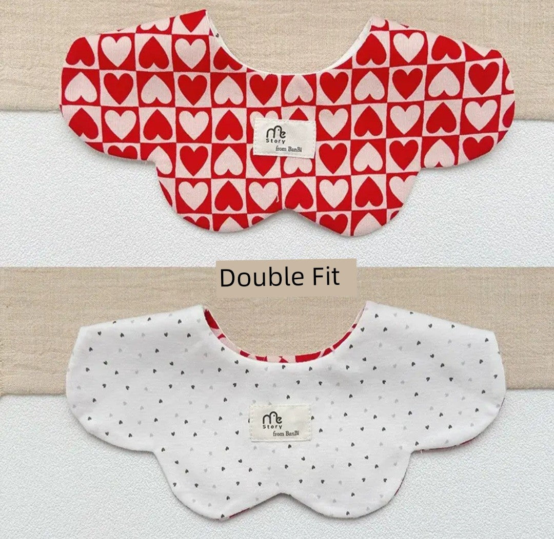 [2] Baby double-sided saliva towel ins K-style New arrival baby cotton bib Easiest for match double-sided saliva pocket bib