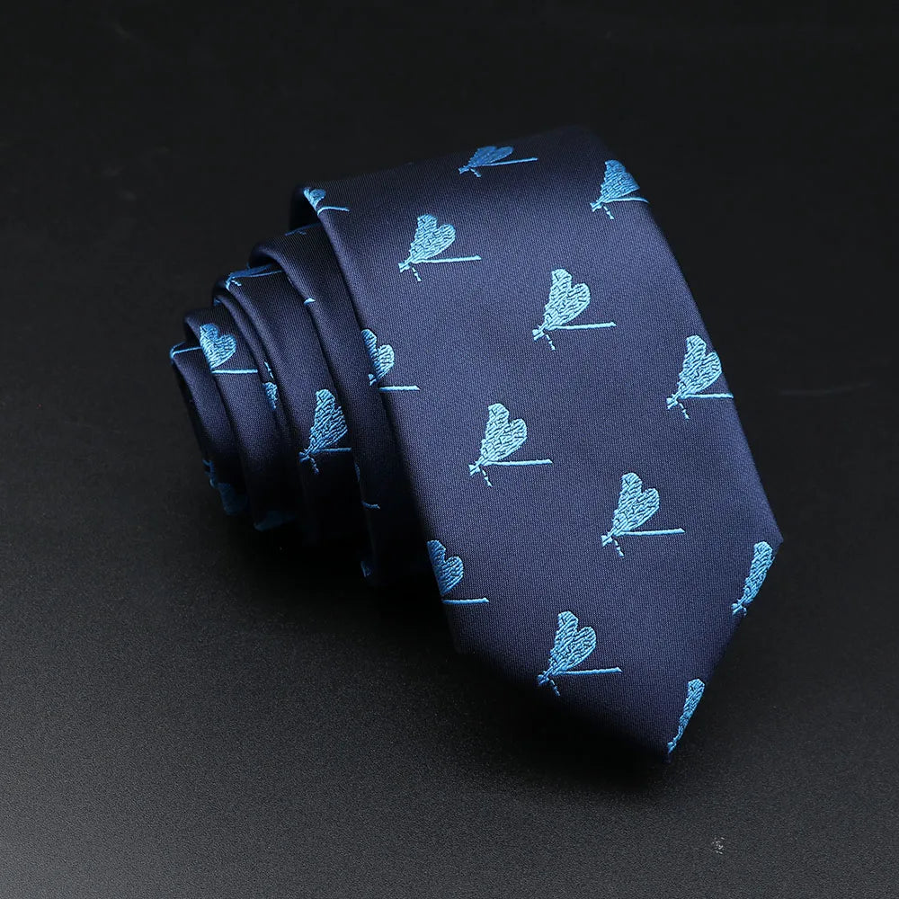 New Design Animal Tie For Men Polyester Woven Necktie Ladybug Dog Dinosaur Shark Jacquard Fashion Party Wedding Gravata Ties