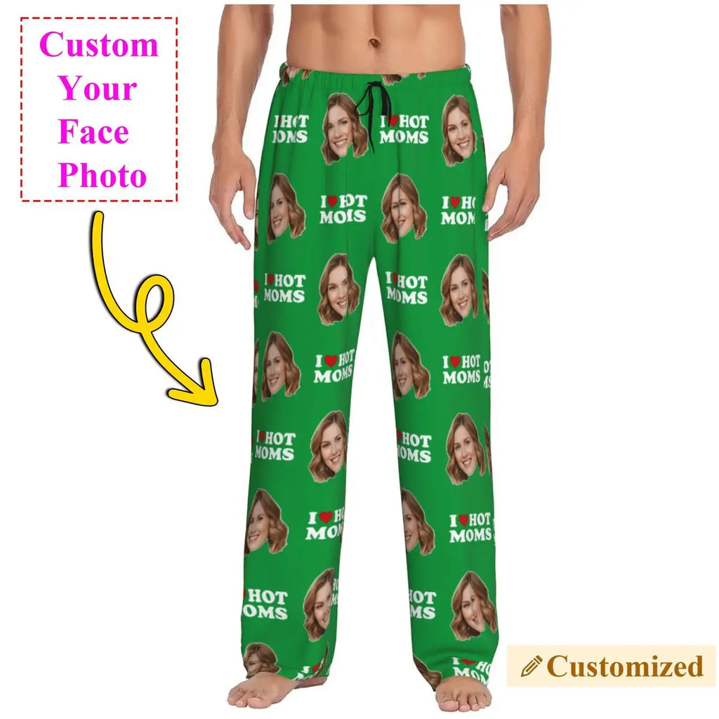 I Love Hot Moms Custom Pajama Pants
