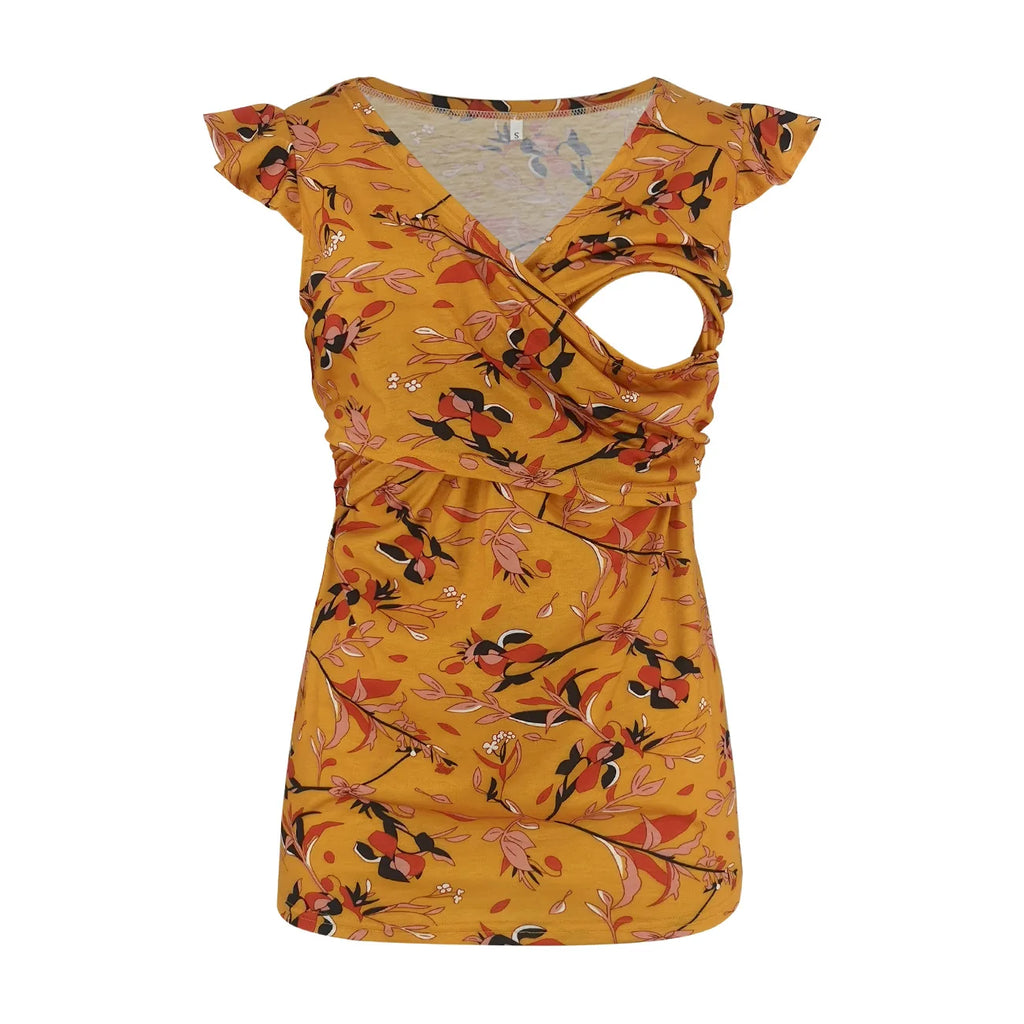 Maternity Clothes For Women Breastfeeding Clothing Short Sleeve