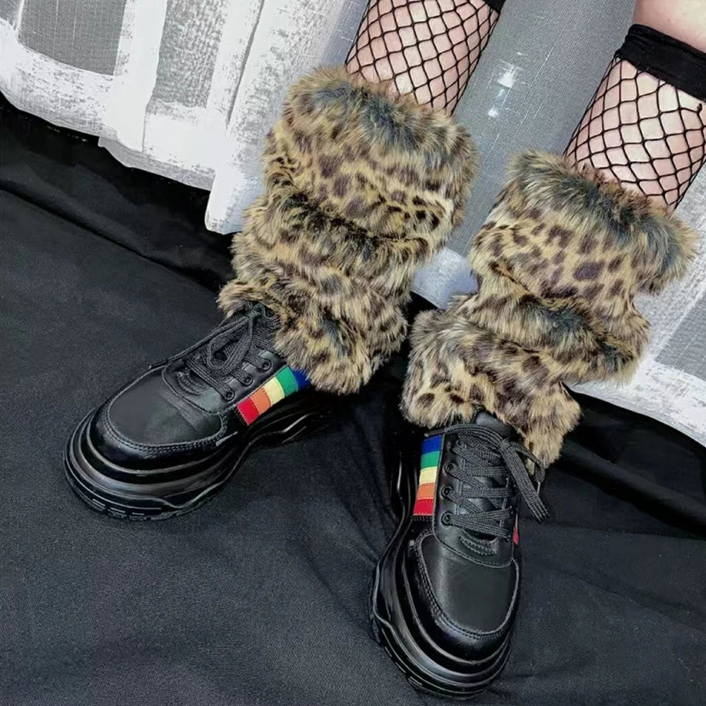 Leopard Print Leg Warmers