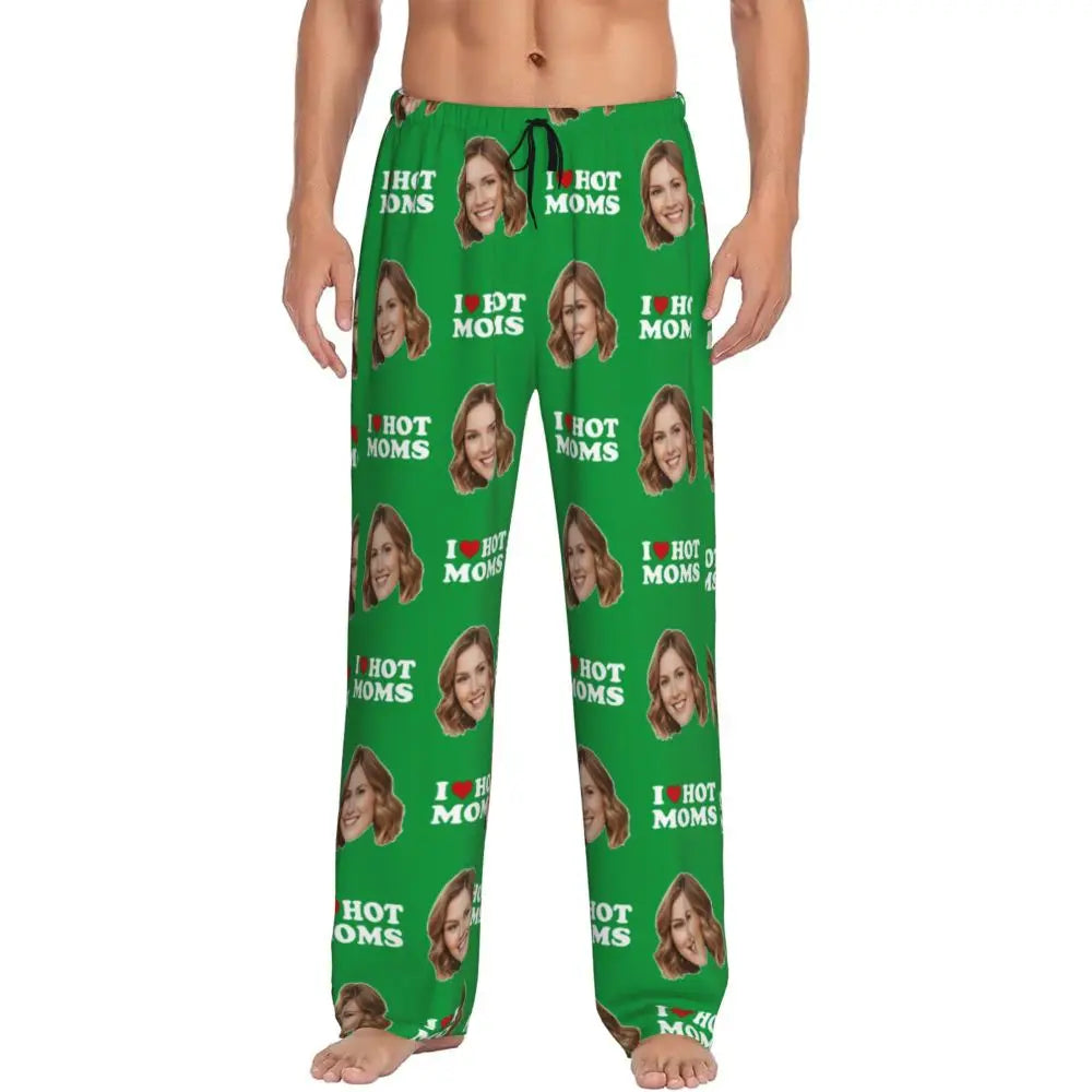 I Love Hot Moms Custom Pajama Pants