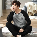 Pajamas Men Long Sleeves and Trousers