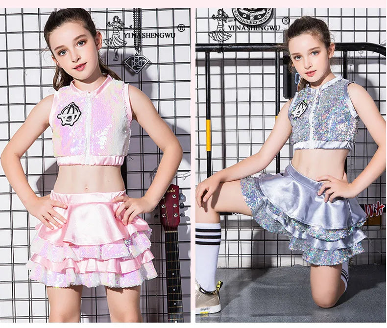 Children's Day Children's Performance Costumes Jazz Dance Sequins Modern Dance Street Dance Costumes Girls Performance Clothing