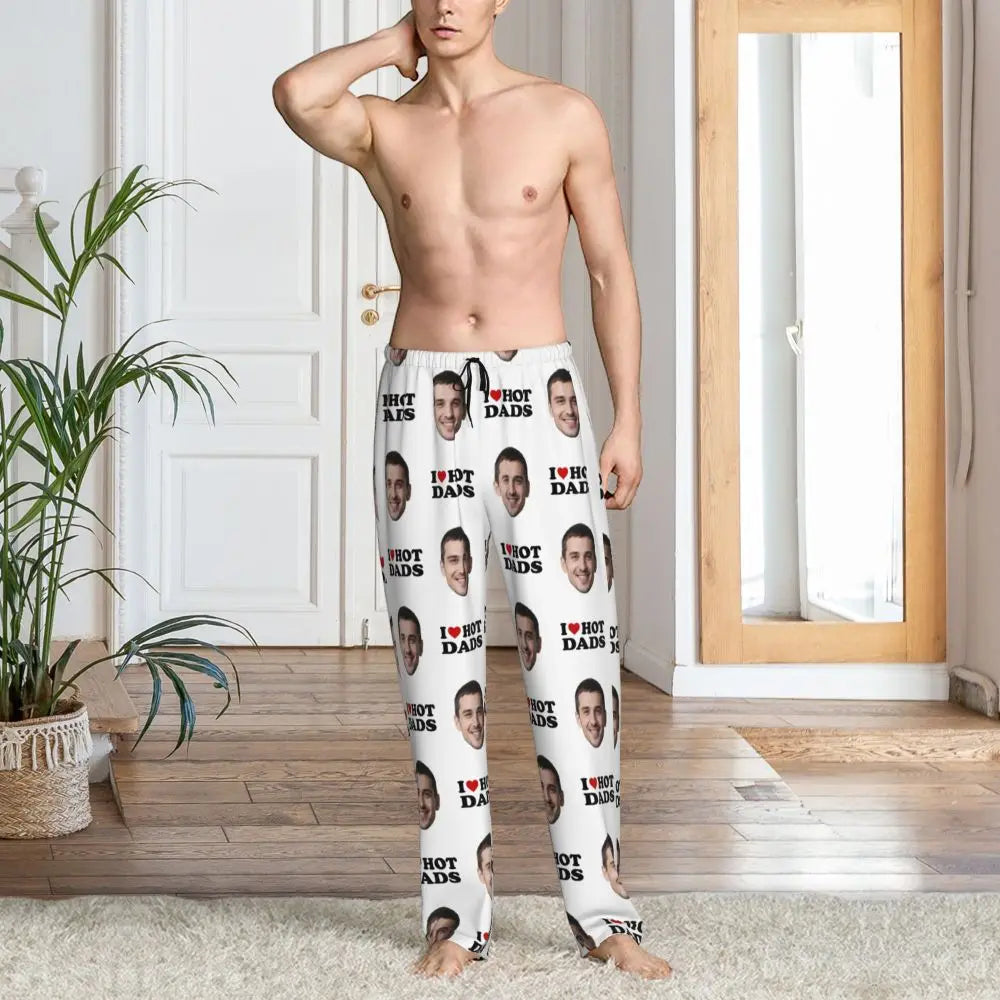 I Love Hot Moms Custom Pajama Pants