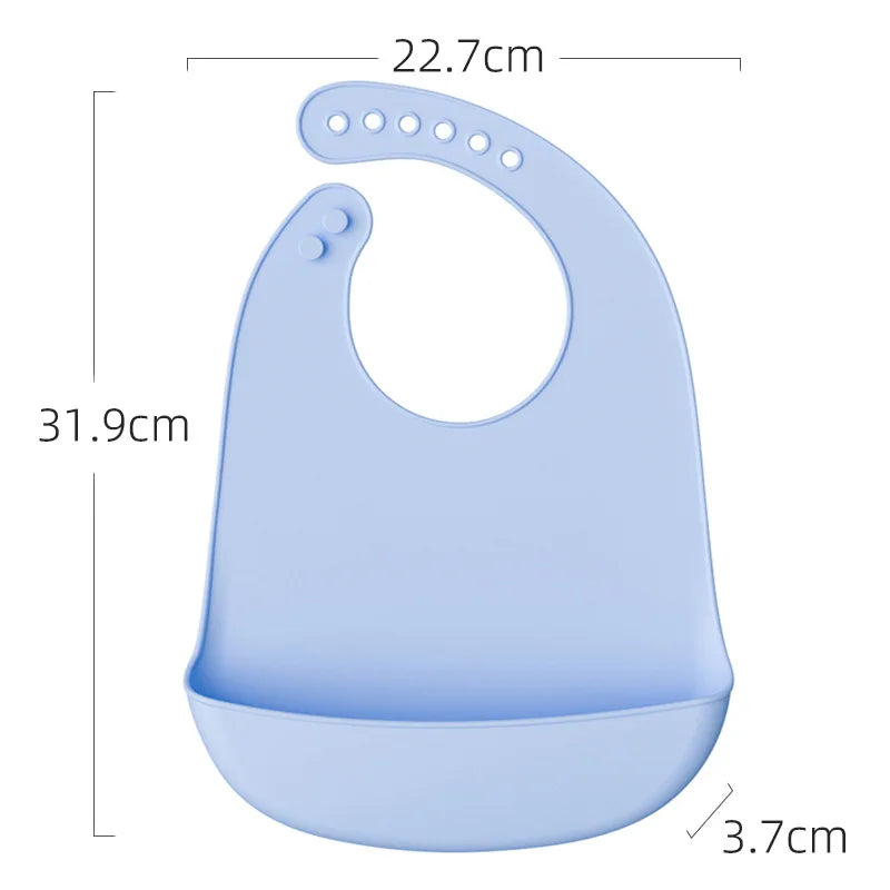 Baby Bib Adjustable Waterproof Bibs Babies Soft Edible Silicone Newborn Saliva Dripping Towel Drooling Children Scarf BPA Free
