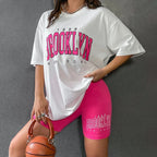 Women's Pajamas Sets Casual Loose T-Shirt Tight Shorts Slim Outside Homewear Comfortable Breathable Beautiful Stylish Trendy
