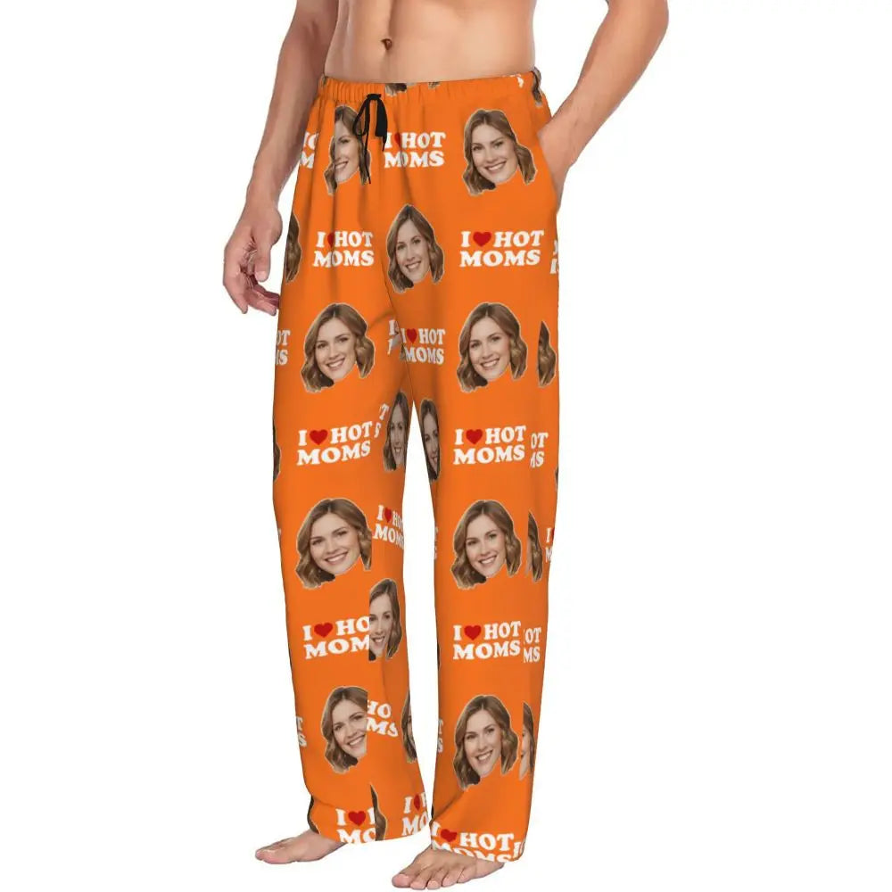 I Love Hot Moms Custom Pajama Pants