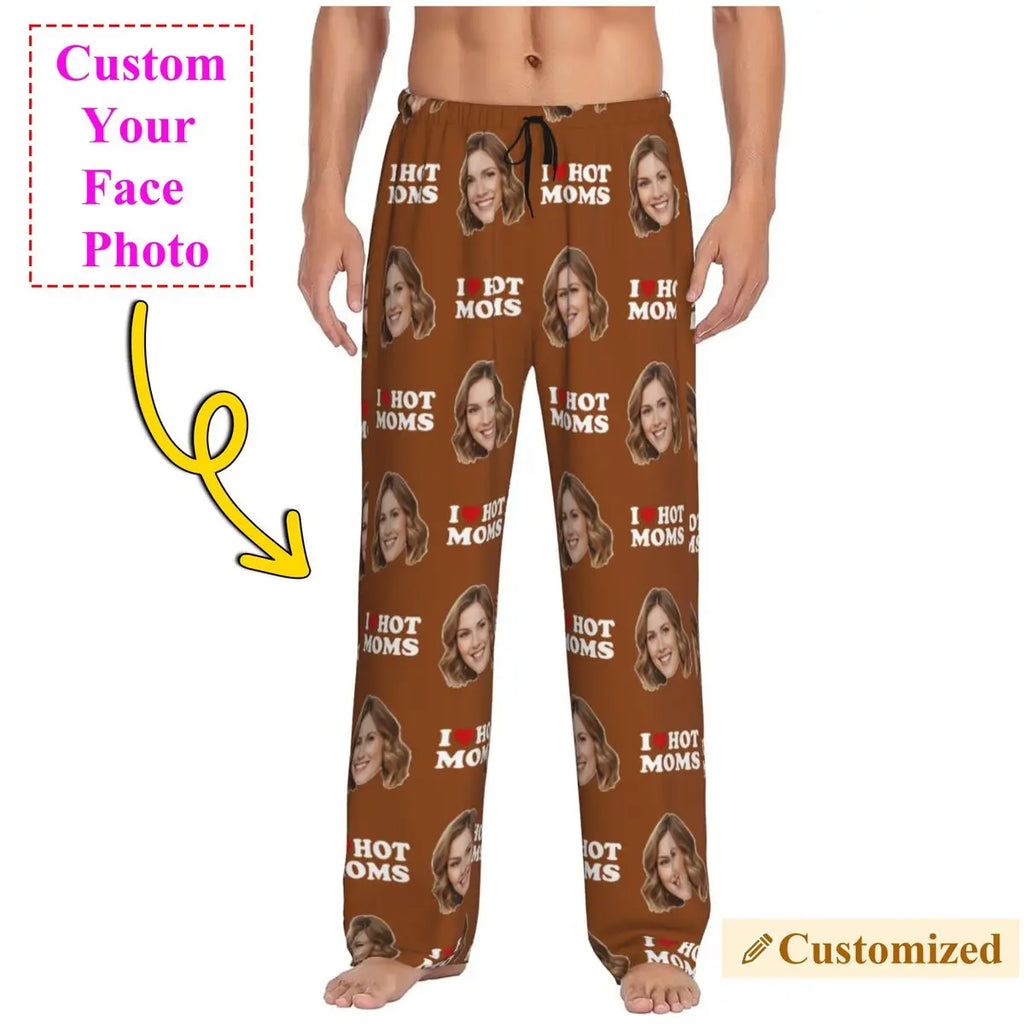 I Love Hot Moms Custom Pajama Pants