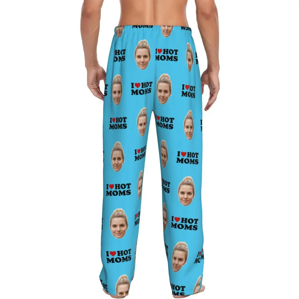 I Love Hot Moms Custom Pajama Pants