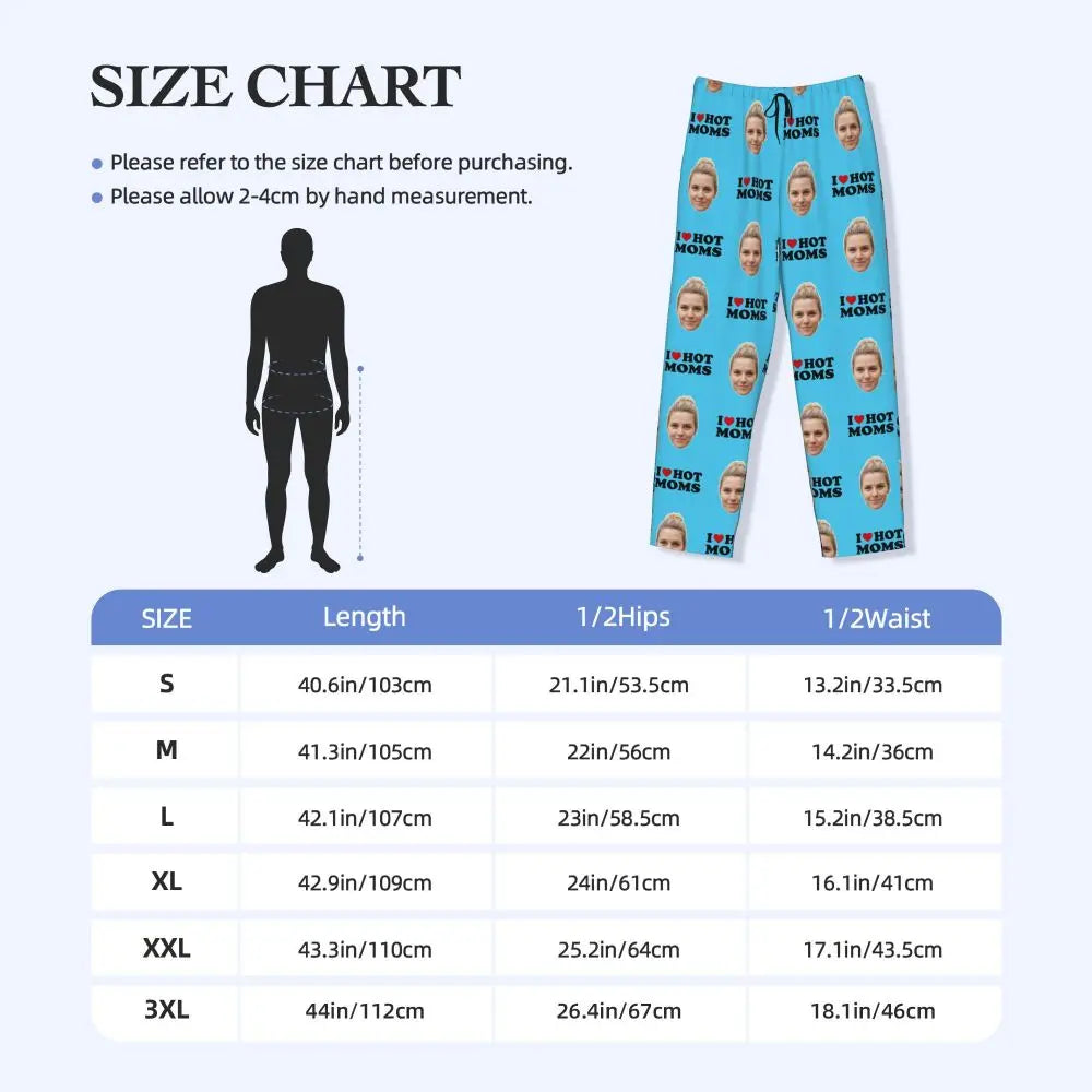 I Love Hot Moms Custom Pajama Pants