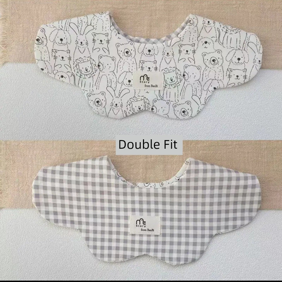 [2] Baby double-sided saliva towel ins K-style New arrival baby cotton bib Easiest for match double-sided saliva pocket bib