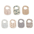 090B Baby Feeding Drool Bib Sweet Print Saliva Towel Soft Cotton Button Burp Cloth for Newborn Toddler Shower Gifts