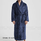 Winter Thicken Flannel Long Robe Couple Sleepwear