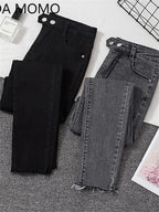Jeans Female Denim Pants Black