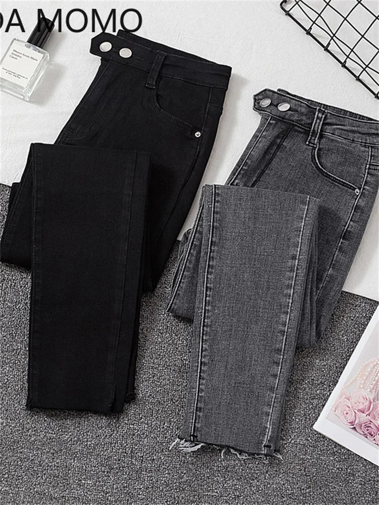 Jeans Female Denim Pants Black