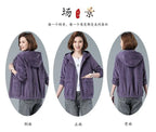 Corduroy Short Coat 5XL Women's 2025 Spring Autumn New Korean Loose Solid Hooded Jacket Fashion Casual Female Zipper Coat Tops