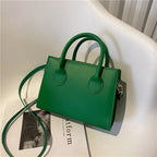 Elegant Black Handbag with Dual Handles, Chic Crossbody Bag, Retro Stylish Tote Small Bag for Women Girls Daily Use, Work, Party