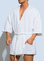 Men's Bathrobe Fashion Basic Modal Comfortable 100% Cotton Pajama Male Casual Home Bath Robes