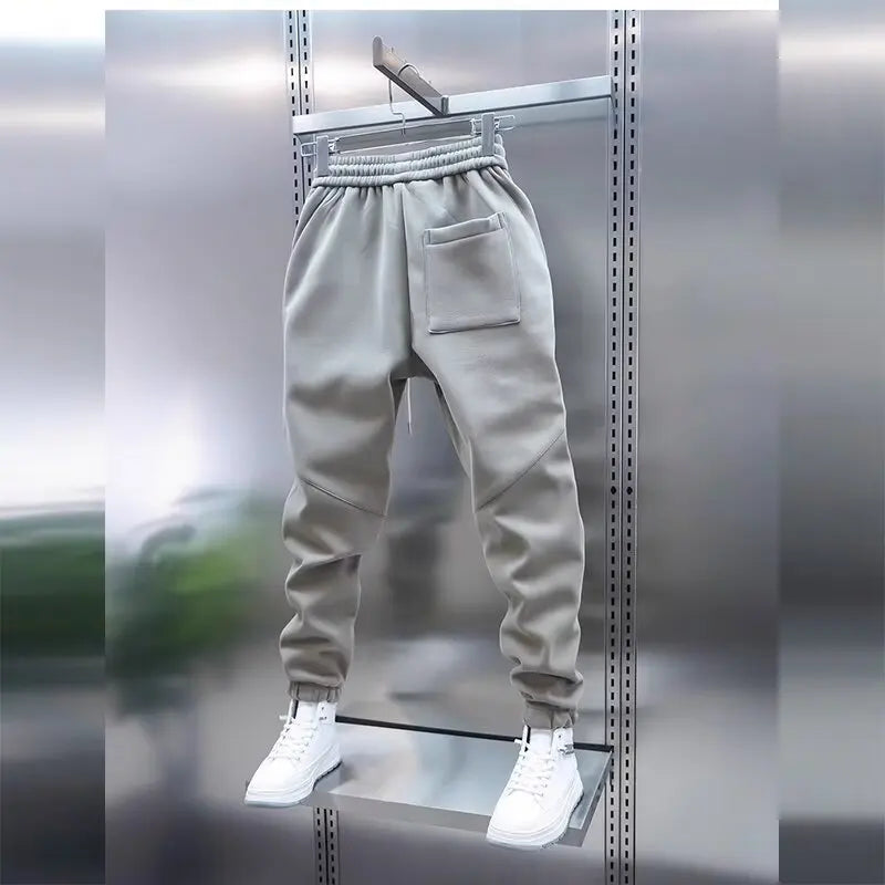 Men's Pants - Solid Color Casual Pants, Sweatpants