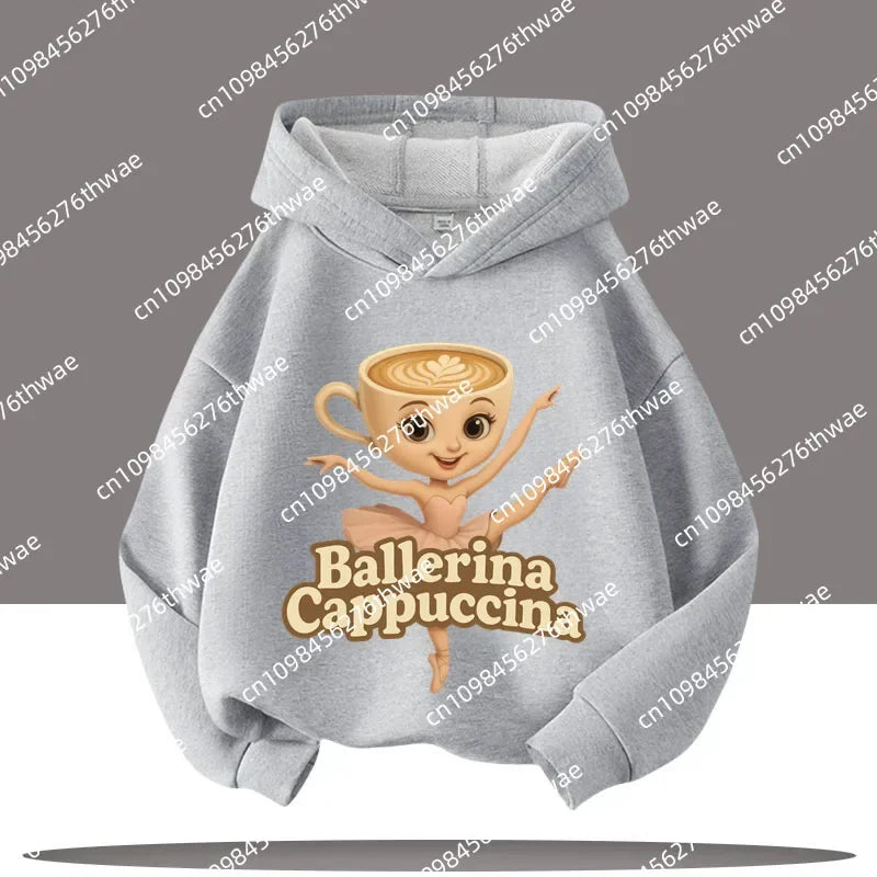 Boy's sports shirt -interesting Italian brain rot Tung Tungtung Sahur children's hooded shirt                h cartoon print-fall/winter top