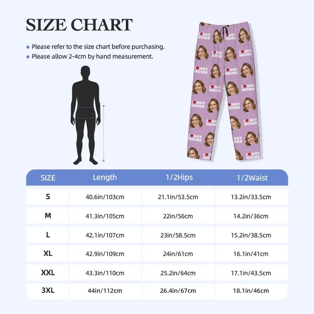 I Love Hot Moms Custom Pajama Pants