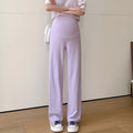 Maternity Clothings Maternity Wide Leg Pregnancy Pants Wear Trousers with Vertical Stripes Clothes for Pregnant Women