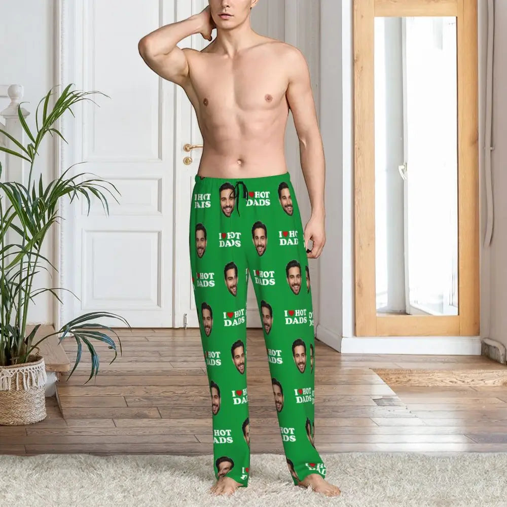 I Love Hot Moms Custom Pajama Pants