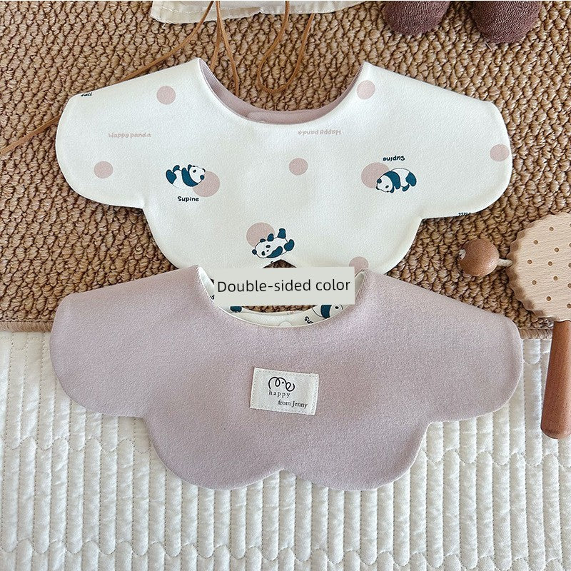 [2] Baby double-sided saliva towel ins K-style New arrival baby cotton bib Easiest for match double-sided saliva pocket bib