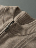 Men's Sweater Pullover Autumn Winter Sweater Warm Clothing 100% Cashmere Business Long Sleeve Classic Quality Mock Neck Knit Top