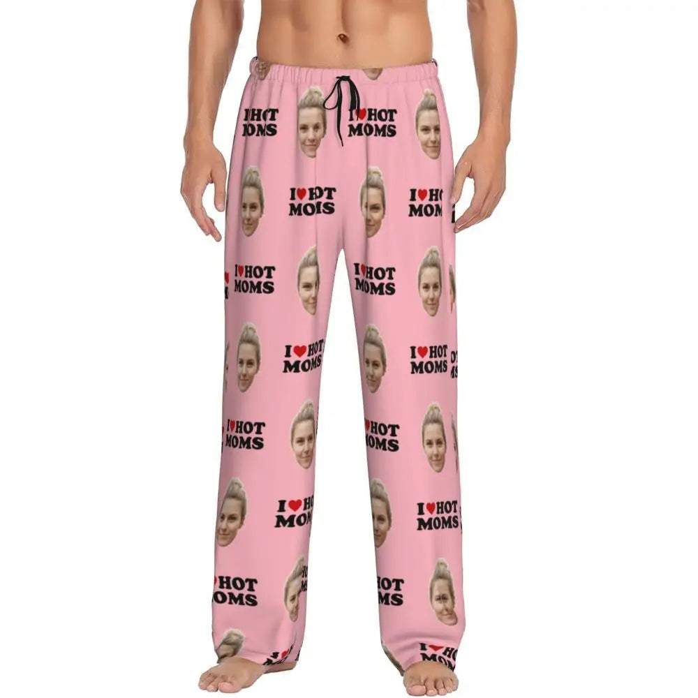 I Love Hot Moms Custom Pajama Pants