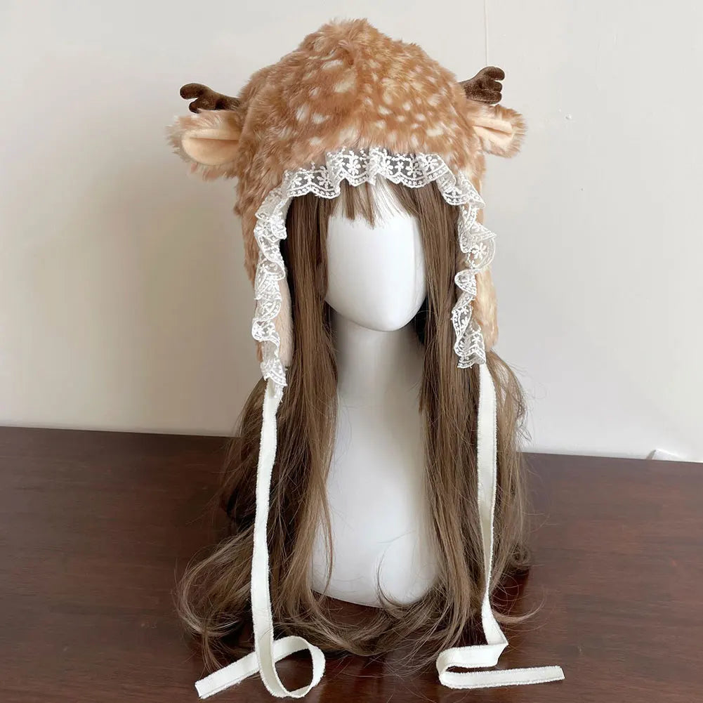 Fashion Warm Plush Ear Protection Hat Comfort Cold Protection Legwarmers Stockings For Christmas Holiday Parties Leg Warmers